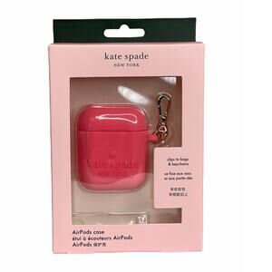 Kate Spade embossed silicone kate spade logo airpods case Panache Pink